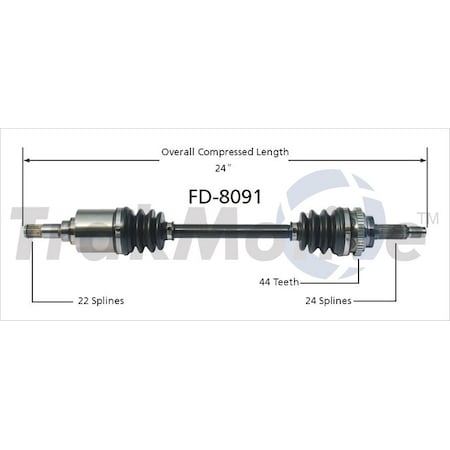 Surtrack Axle Cv Axle Shaft, Fd-8091 FD-8091